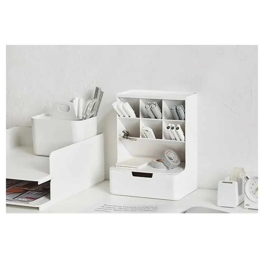Organizer Office Supplies Desk Cosmetic Storage White